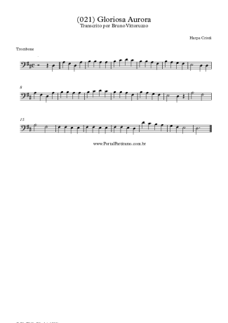 Harpa Cristã (021) Gloriosa Aurora score for Trombone
