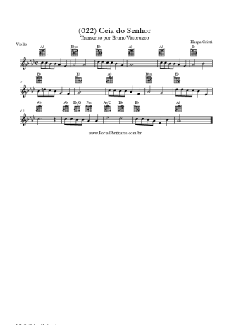 Harpa Cristã (022) Ceia Do Senhor score for Acoustic Guitar