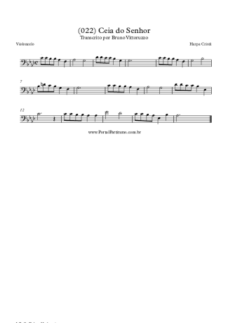 Harpa Cristã (022) Ceia Do Senhor score for Cello
