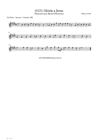 Harpa Cristã  score for Tenor Saxophone Soprano (Bb)