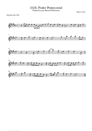 Harpa Cristã (024) Poder Pentecostal score for Alto Saxophone