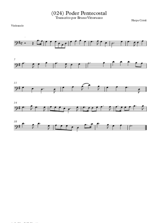 Harpa Cristã  score for Cello