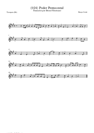Harpa Cristã (024) Poder Pentecostal score for Trumpet