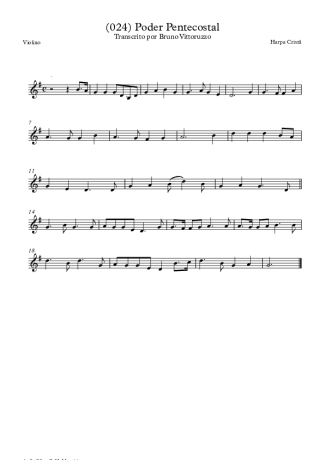 Harpa Cristã (024) Poder Pentecostal score for Violin