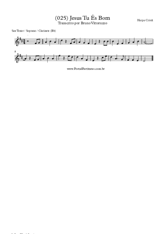 Harpa Cristã  score for Clarinet (Bb)