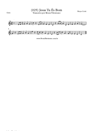 Harpa Cristã (025) Jesus Tu És Bom score for Harmonica