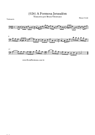 Harpa Cristã (026) A Formosa Jerusalém score for Cello