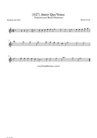 Harpa Cristã (027) Amor Que Vence score for Alto Saxophone