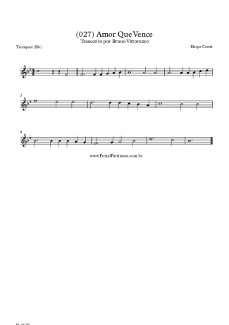 Harpa Cristã (027) Amor Que Vence score for Trumpet