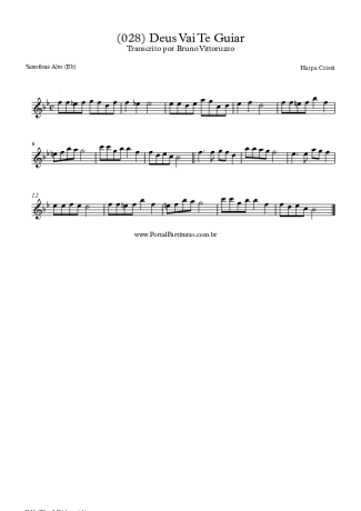 Harpa Cristã (028) Deus Vai Te Guiar score for Alto Saxophone