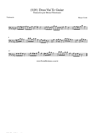 Harpa Cristã (028) Deus Vai Te Guiar score for Cello