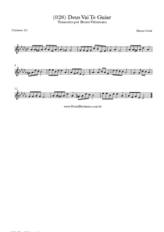 Harpa Cristã (028) Deus Vai Te Guiar score for Clarinet (C)