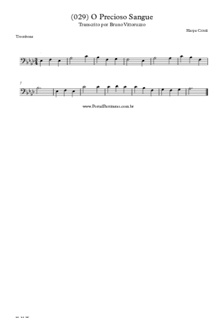 Harpa Cristã (029) O Precioso Sangue score for Trombone