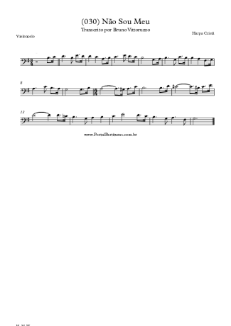 Harpa Cristã (030) Não Sou Meu score for Cello