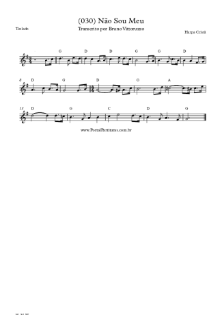 Harpa Cristã (030) Não Sou Meu score for Keyboard