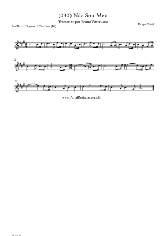 Harpa Cristã (030) Não Sou Meu score for Tenor Saxophone Soprano (Bb)