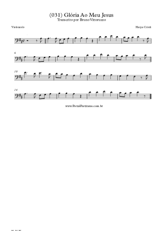 Harpa Cristã (031) Glória Ao Meu Jesus score for Cello