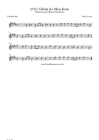 Harpa Cristã (031) Glória Ao Meu Jesus score for Trumpet