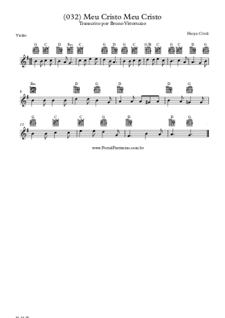 Harpa Cristã (032) Meu Cristo Meu Cristo score for Acoustic Guitar