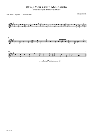 Harpa Cristã (032) Meu Cristo Meu Cristo score for Clarinet (Bb)