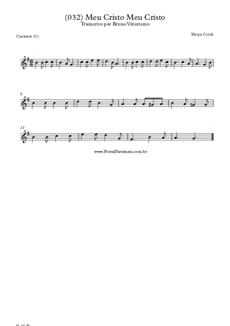 Harpa Cristã (032) Meu Cristo Meu Cristo score for Clarinet (C)