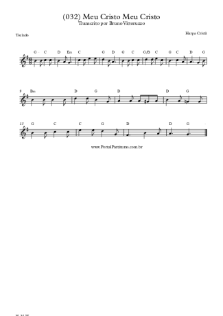 Harpa Cristã (032) Meu Cristo Meu Cristo score for Keyboard
