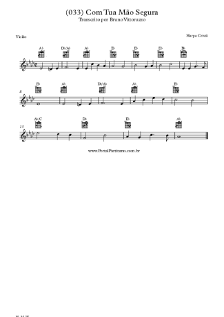Harpa Cristã (033) Com Tua Mão Segura score for Acoustic Guitar