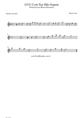 Harpa Cristã (033) Com Tua Mão Segura score for Alto Saxophone
