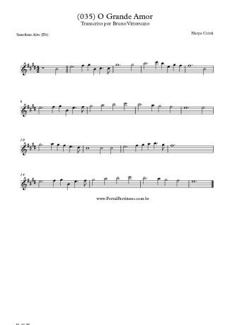 Harpa Cristã  score for Alto Saxophone