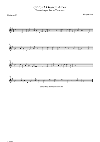 Harpa Cristã  score for Clarinet (C)