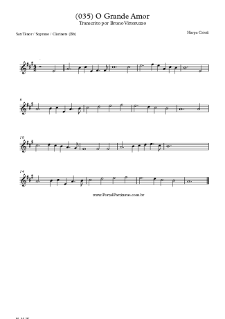 Harpa Cristã  score for Tenor Saxophone Soprano (Bb)