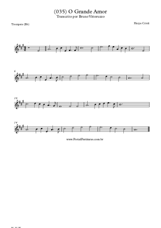 Harpa Cristã (035) O Grande Amor score for Trumpet