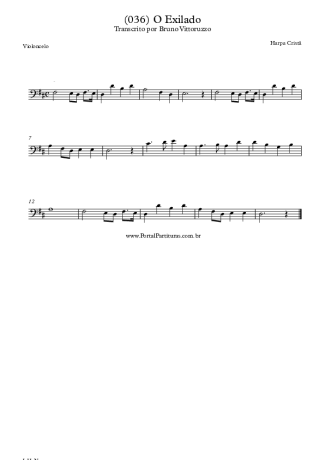 Harpa Cristã (036) O Exilado score for Cello