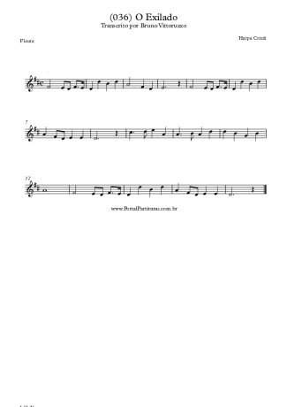 Harpa Cristã (036) O Exilado score for Flute