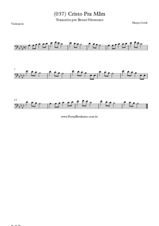 Harpa Cristã (037) Cristo Pra Mim score for Cello