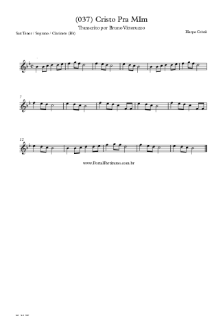 Harpa Cristã (037) Cristo Pra Mim score for Clarinet (Bb)