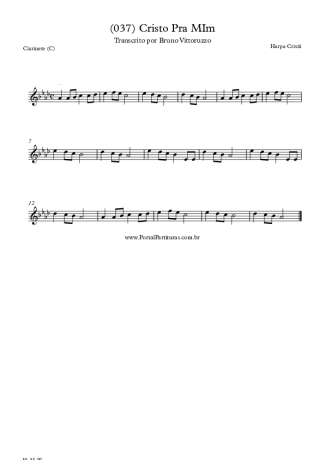 Harpa Cristã (037) Cristo Pra Mim score for Clarinet (C)