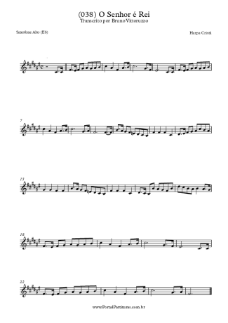 Harpa Cristã (038) O Senhor É Rei score for Alto Saxophone