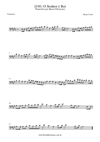 Harpa Cristã (038) O Senhor É Rei score for Cello