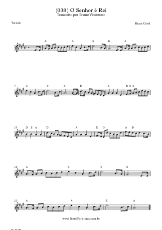 Harpa Cristã (038) O Senhor É Rei score for Keyboard