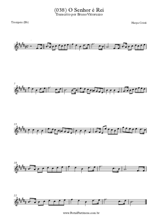 Harpa Cristã (038) O Senhor É Rei score for Trumpet