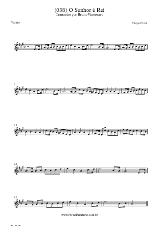 Harpa Cristã (038) O Senhor É Rei score for Violin