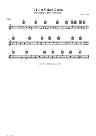 Harpa Cristã (041) A Cristo Coroai score for Acoustic Guitar