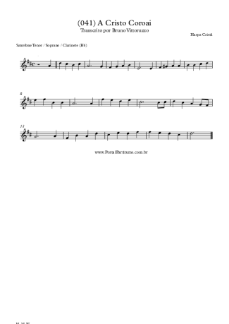 Harpa Cristã (041) A Cristo Coroai score for Clarinet (Bb)