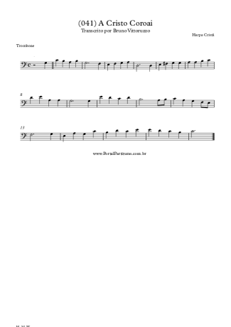 Harpa Cristã (041) A Cristo Coroai score for Trombone