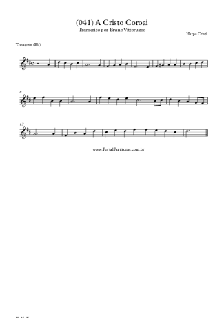 Harpa Cristã (041) A Cristo Coroai score for Trumpet