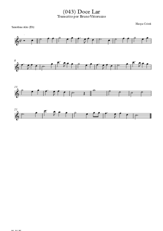 Harpa Cristã (043) Doce Lar score for Alto Saxophone