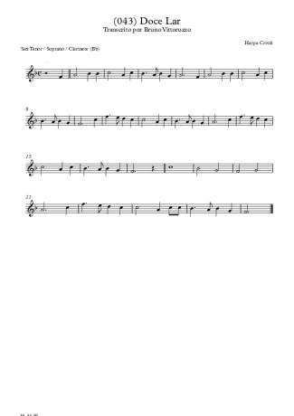 Harpa Cristã (043) Doce Lar score for Clarinet (Bb)