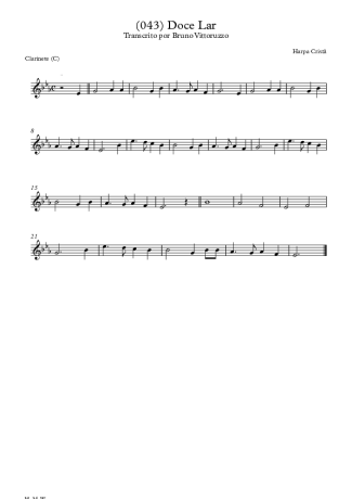 Harpa Cristã (043) Doce Lar score for Clarinet (C)