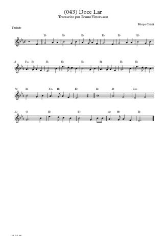 Harpa Cristã (043) Doce Lar score for Keyboard